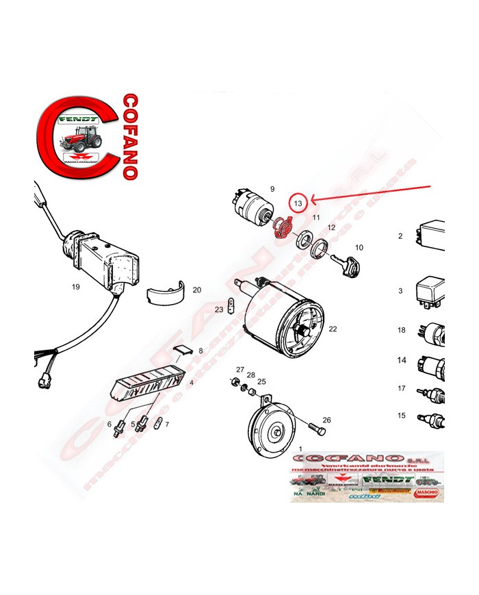 Tappo chiave accensione Fendt Farmer - Favorit - GT