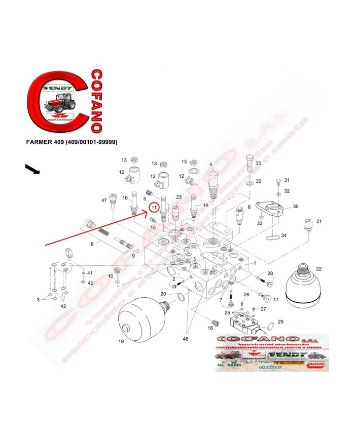 Valvola idraulica Fendt 400-700-800-900