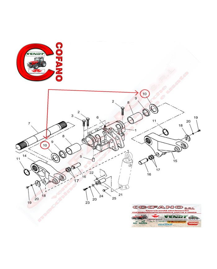 Disco rasante del sollevatore posteriore Ø 120 mm Fendt Massey Ferguson
