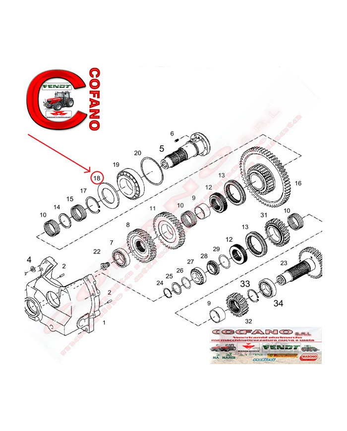 Rondella di bloccaggio 110 x 65 x 6 mm Fendt Massey Ferguson