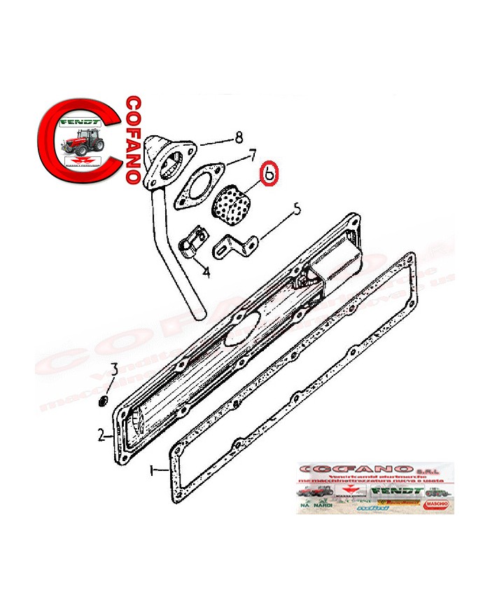 Filtro olio idraulico 3055324R92 per trattori Case IH serie 33-44-68-84-85