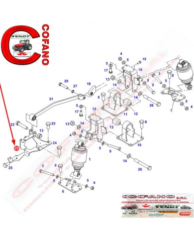Staffa sospensione cabina Fendt 900