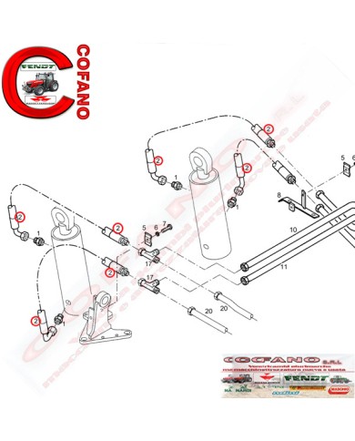 Tubo idraulico Fendt 800-900