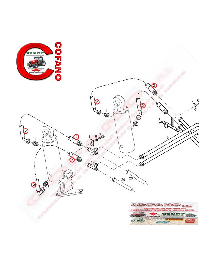 Tubo idraulico Fendt 800-900