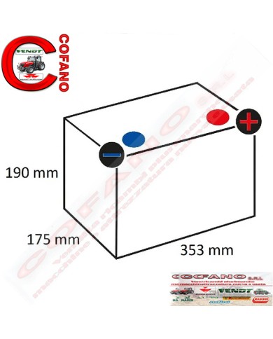 Batteria 12V 95Ah 800A  353 x 175 x 190 mm