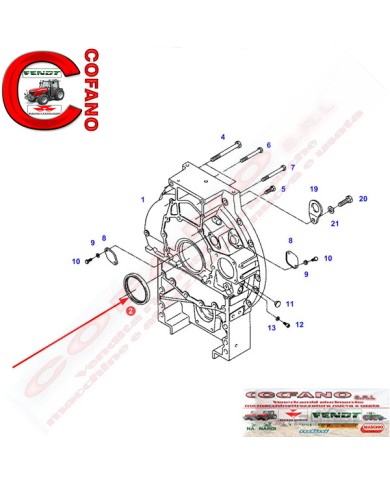 Anello di tenuta albero 110 x 130 x 13 mm Fendt 500-800-900
