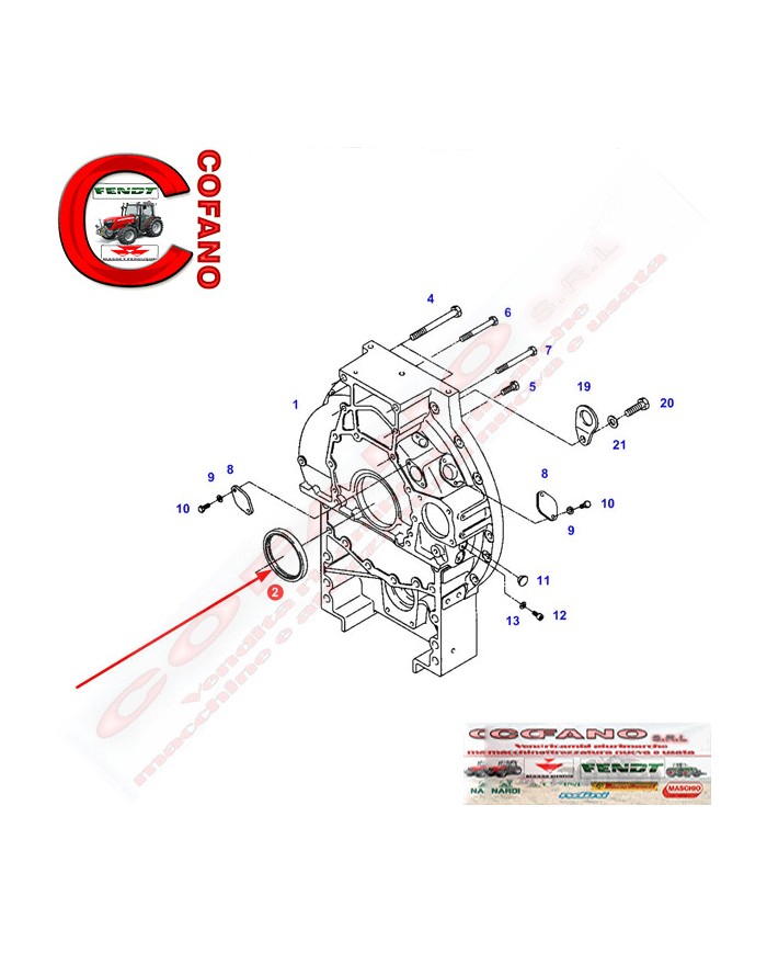 Anello di tenuta albero 110 x 130 x 13 mm Fendt 500-800-900