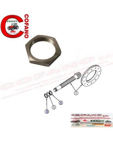 Dado attacco albero 3057278R2 Case IH serie 43 44 45 46 55 56 Dado attacco albero 3057278R2 Case IH serie 43 44 45 46 55 56
