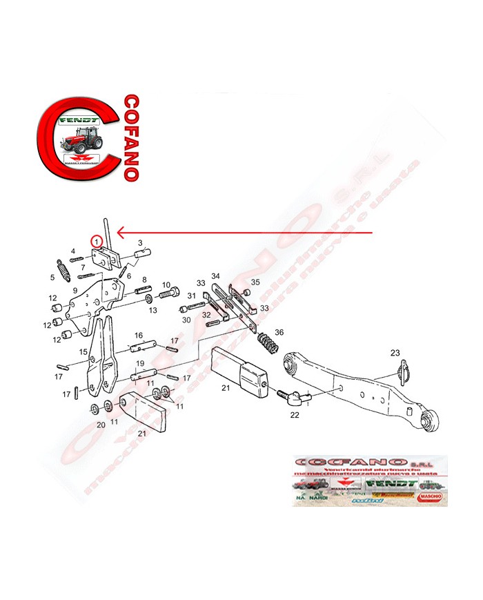 Supporto ancoraggio H144870040011 Fendt 100 - 200 - 300