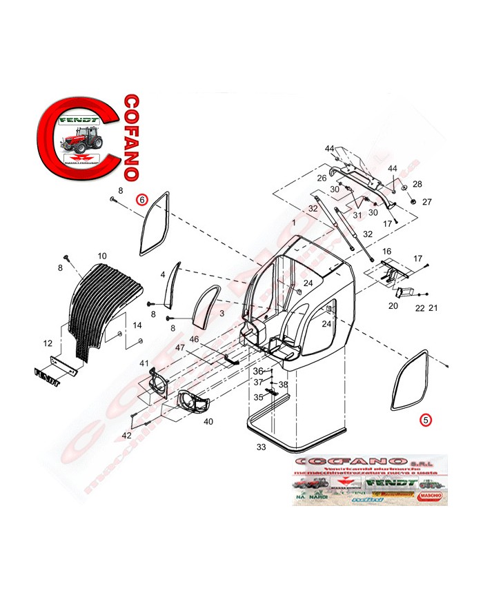 Kit lamiera dx - sx Fendt favorit 900