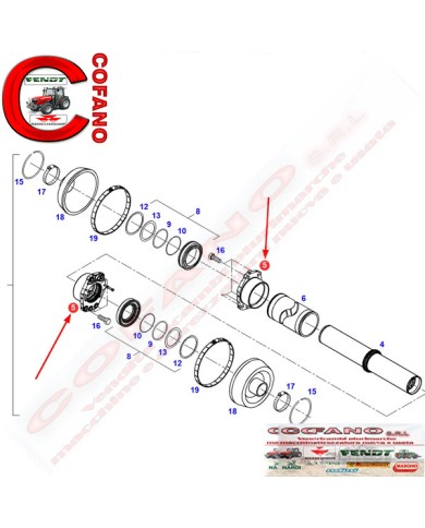 Kit di riparazione del cilindro per Fendt serie 900