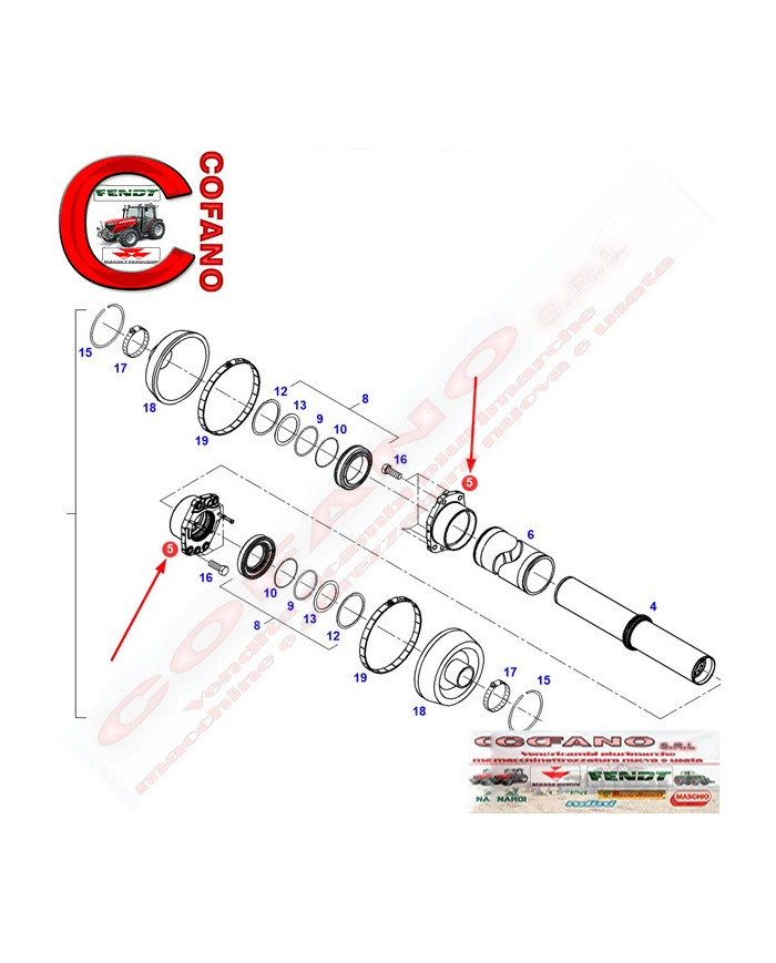 Kit di riparazione del cilindro per Fendt serie 900