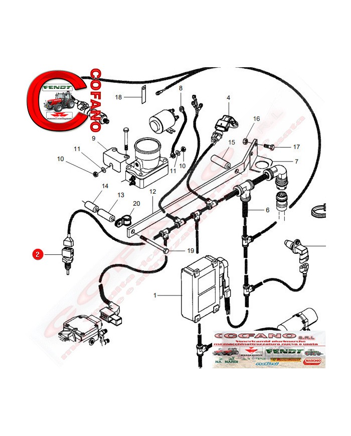 Sensore temperature MF 6000-7000-8000 Fendt Valtra