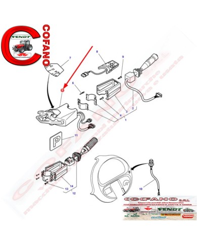 Leva retromarcia Massey Ferguson 6000-7000