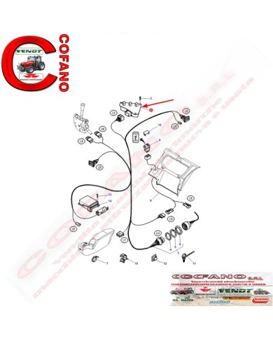 Cruscotto - console elettrica Massey Ferguson serie 6000 - 7000 Cruscotto - console elettrica Massey Ferguson serie 6000 - 7000