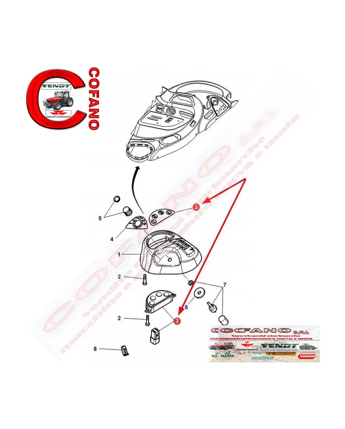 Modulo display cambio marcia Massey Ferguson serie 5000-6000