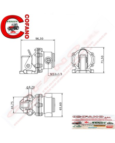 Pompa alimentazione SLH Ø filettatura M14 passo filettatura 1.50 mm Pompa alimentazione SLH Ø filettatura M14 passo filettatura 1.50 mm