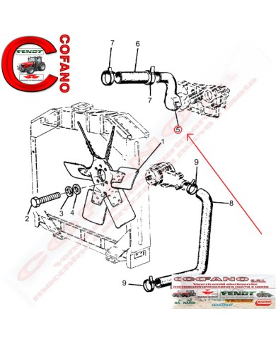 Tubo cod. 1825165M1 MF serie 100-200-300