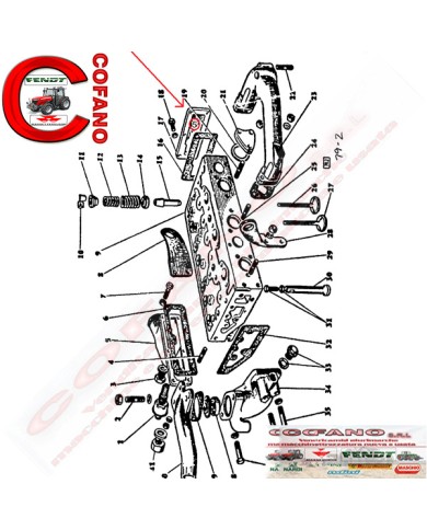 Collettore cod. 37765791 MF serie 35-100 Perkins