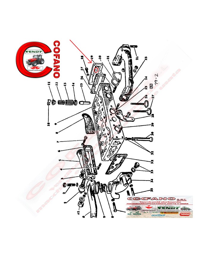 Collettore cod. 37765791 MF serie 35-100 Perkins