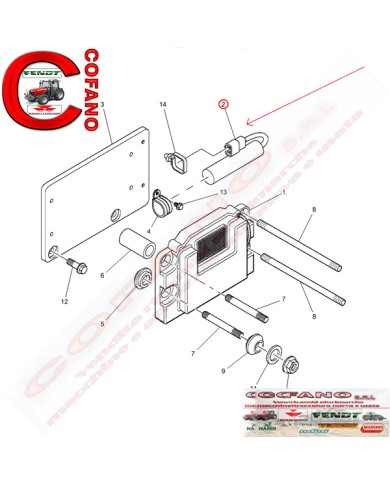 Sensore controllo motore 4225398M1 MF 5400-6400-7400 Sensore controllo motore 4225398M1 MF 5400-6400-7400