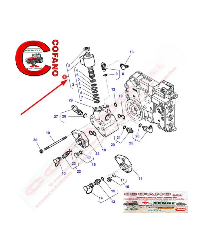 Solenoide Agco 3799101M3 MF 5400-7600