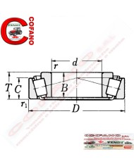 30210 Cuscinetto a rulli conici 50x90x21.75 mm