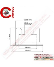 Cuffia freno posteriore lungh. 46.5 mm Ø 63.24 mm