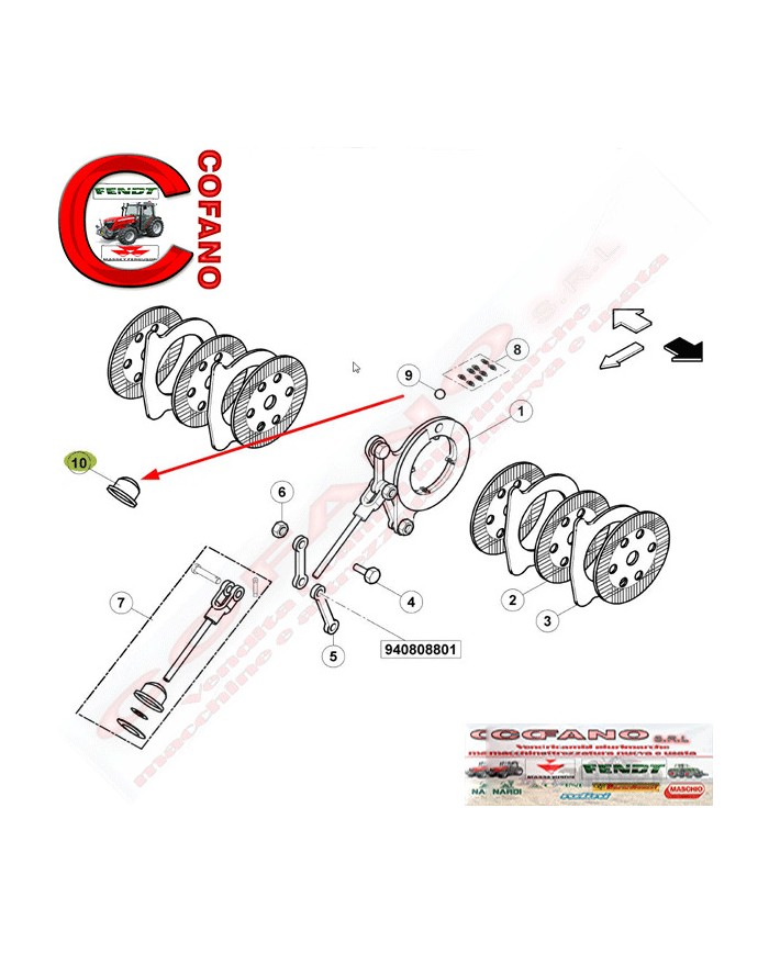 Cuffia freno posteriore lungh. 46.5 mm Ø 63.24 mm