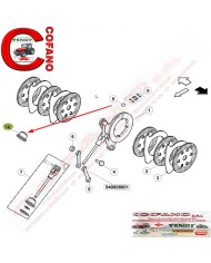 Cuffia freno posteriore lungh. 46.5 mm Ø 63.24 mm