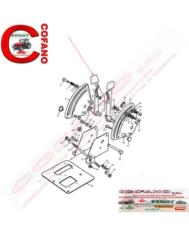 Pomolo leva idraulica Agco 3595276M1 MF