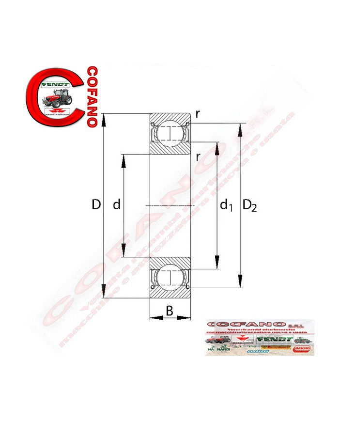 Cuscinetto a sfere a gola profonda 6008ZZ FAG 40x68x15 mm Cuscinetto a sfere a gola profonda 6008ZZ FAG 40x68x15 mm