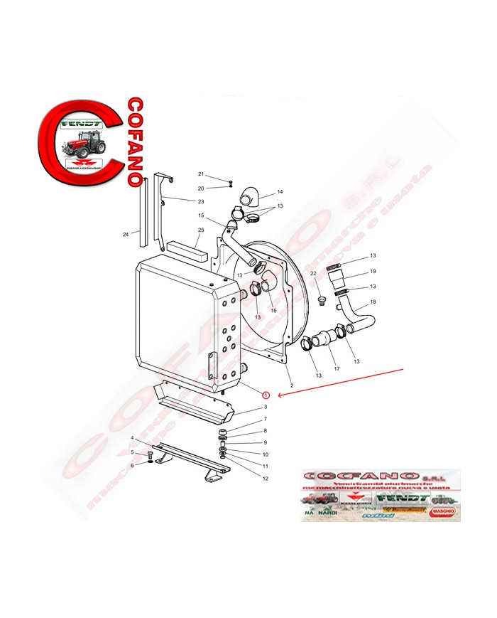 Radiatore acqua SHL adattabile MF serie 3300
