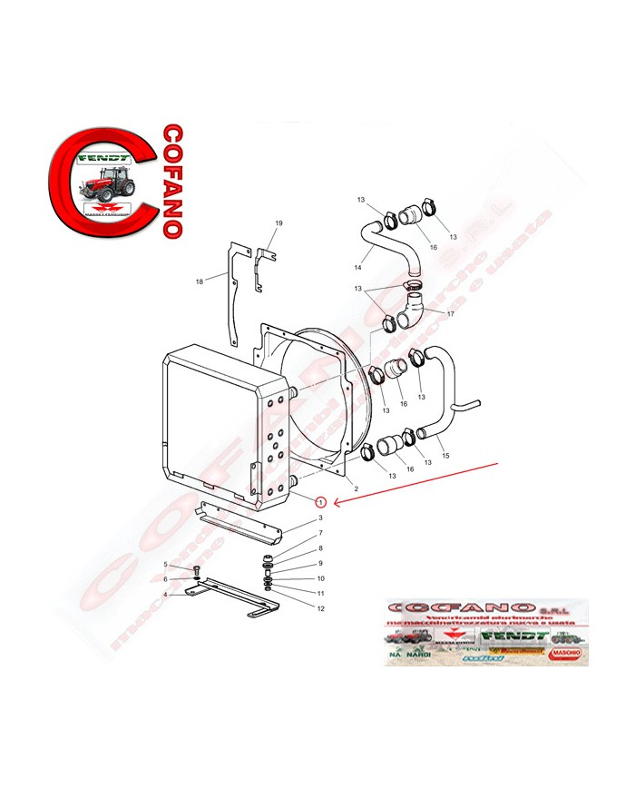 Radiatore acqua SHL adattabile MF serie 3300-3400