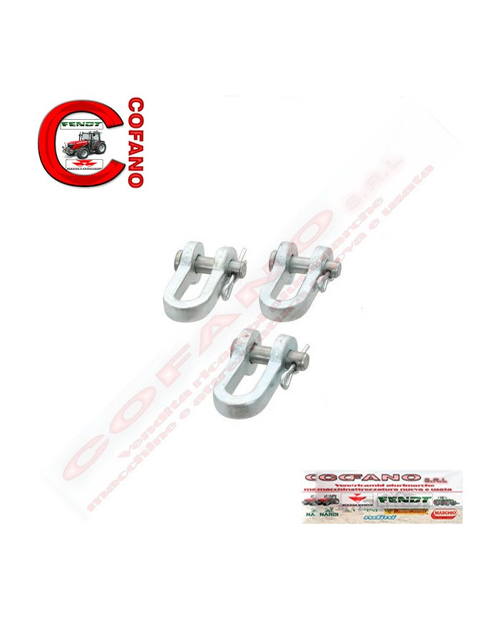 Kit 3 pz Grillo zincato con perno Ø 8 mm Largh. 18 mm