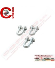 Kit 3 pz Grillo zincato con perno Ø 8 mm Largh. 18 mm