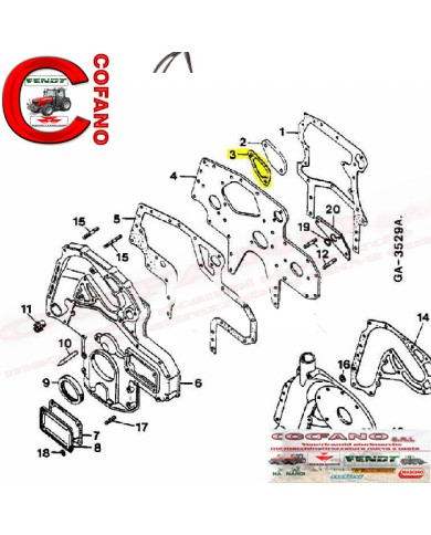 Guarnizione cassa distribuzione 3055143R1 Case IH Guarnizione cassa distribuzione 3055143R1 Case IH