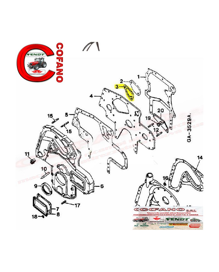 Guarnizione cassa distribuzione 3055143R1 Case IH Guarnizione cassa distribuzione 3055143R1 Case IH