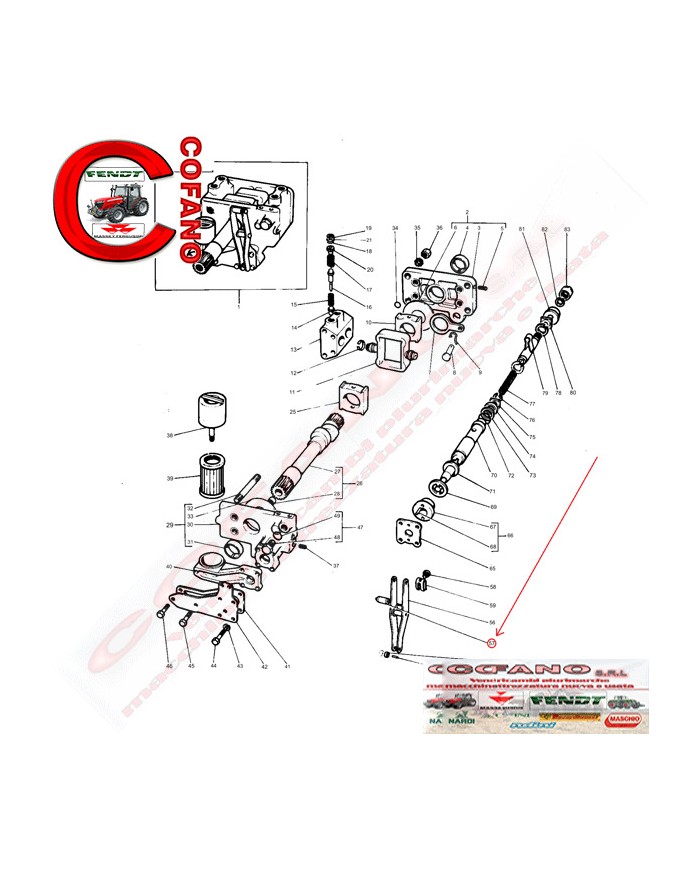 Rullo leva di comando Massey Ferguson serie 100-200