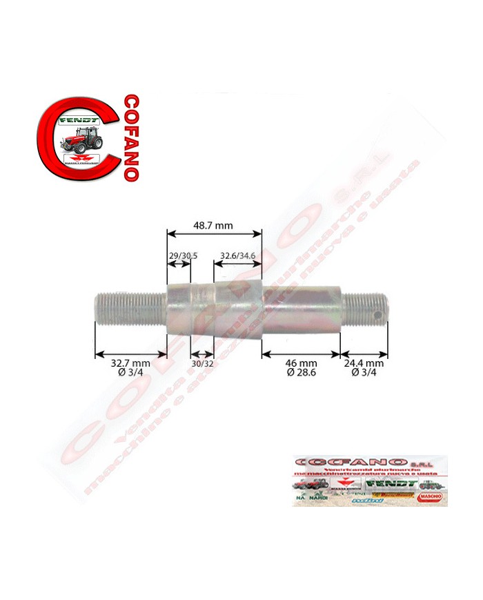 Spinotto bullone CAT 2 - L 151 mm - 3/4'