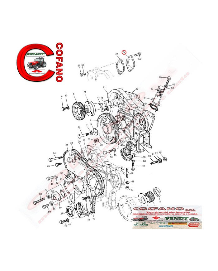 Coperchio pompa servosterzo 37461104 MF 100-200-2000-300-500 Coperchio pompa servosterzo 37461104 MF 100-200-2000-300-500