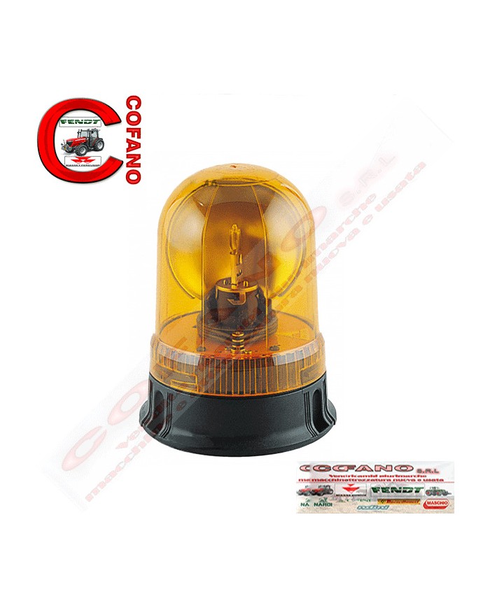 Girofaro arancio 12/24V base piana