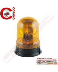 Girofaro arancio 12/24V base piana