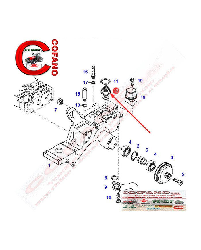 Termostato F119202050030 Agco Fendt 300