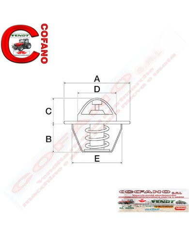 Termostato Agco 1446222M91 MF 1000 Termostato Agco 1446222M91 MF 1000