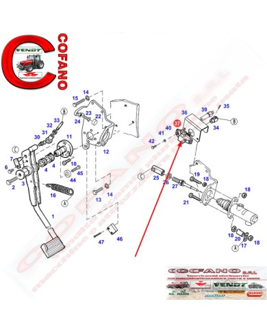 Sensore ad angolo Agco G916971020034 Fendt MF