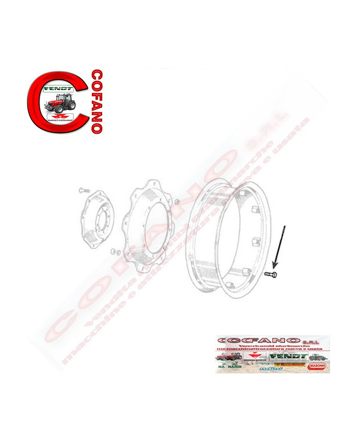 Vite bullone ruota 95 mm Agco 920700180070 M18x1.5