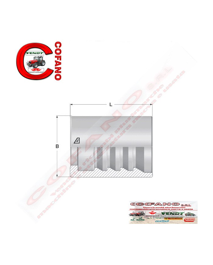 Boccola Ø 19 x Lungh 25.5 mm DN6 acciaio zincato Boccola Ø 19 x Lungh 25.5 mm DN6 acciaio zincato
