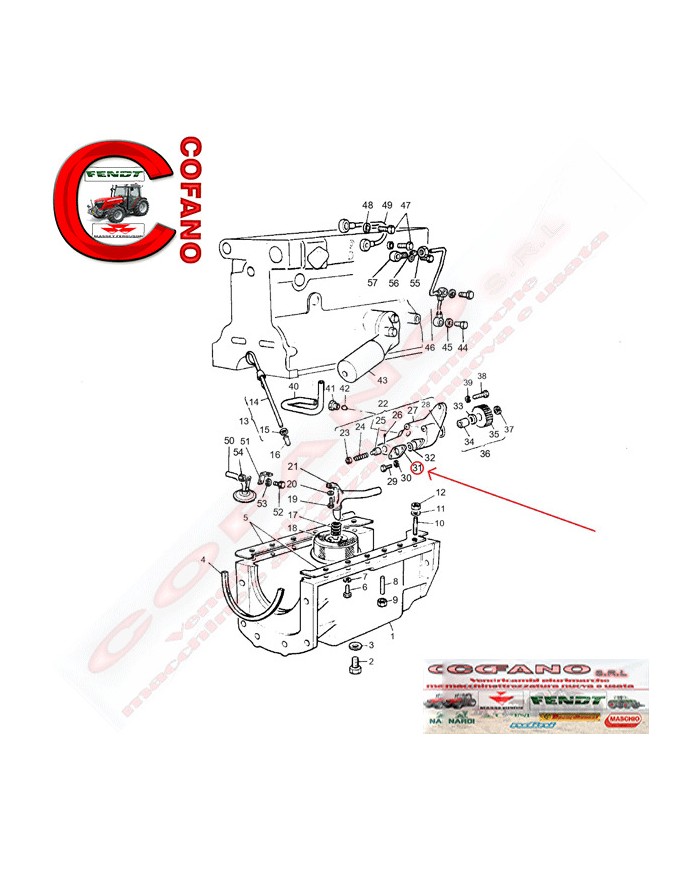 Flangia 36174115 Landini Massey Ferguson
