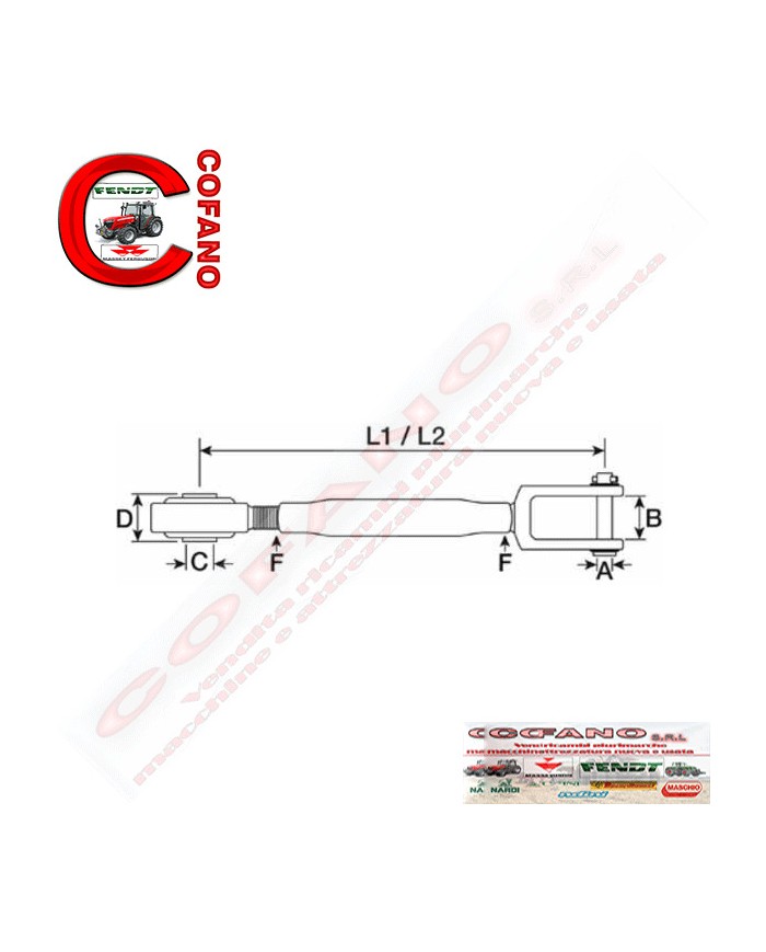 Stabilizzatore L 505/580 mm Ø 20 mm